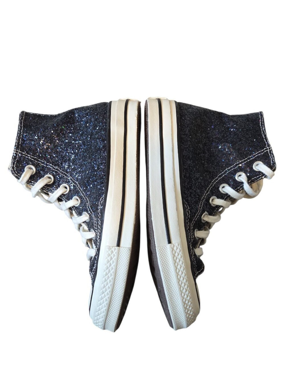Converse Custom All Star Glitter Leopard Hi Top Limited Edition Sneaker 5.5 - Picture 8 of 14